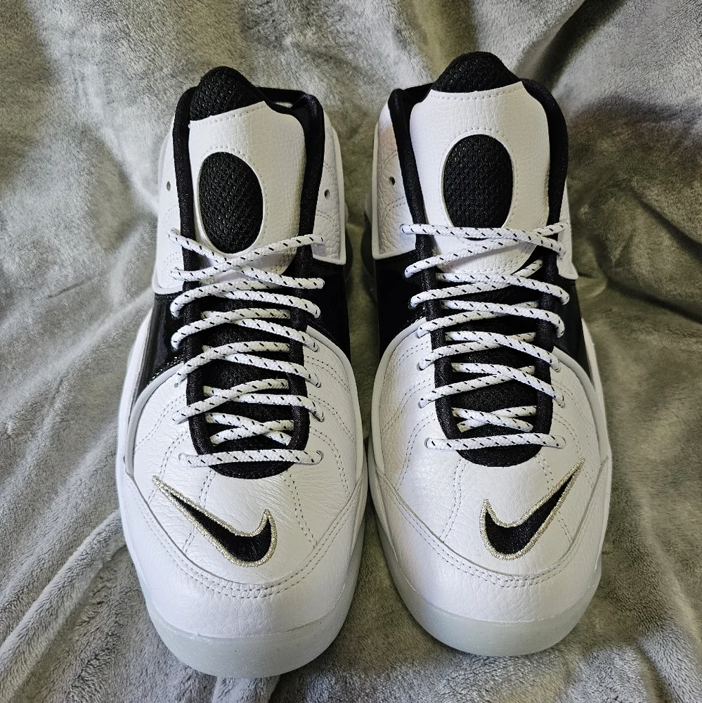 Nike Air Zoom Flight 95 "Black Patent" DV0820-100 Basketball Mens Size 10 - Picture 6 of 16